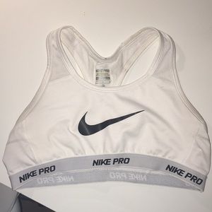 Nike Pro White Sports Bra